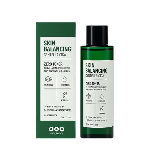 دياربـو – تونر سكين بالانسينغ بتركيبة سينتيلا وسيكا Dearboo Skin Balancing Centella Cica Zero Toner 150 ml