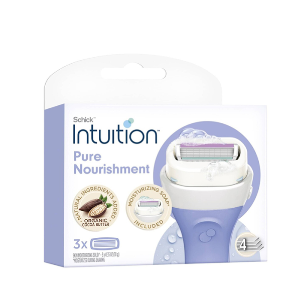 شفرات شِك إنتويشن بيور نوريشمنت – عبوة 3 قطع / Schick Intuition Nourishment Refill 3s