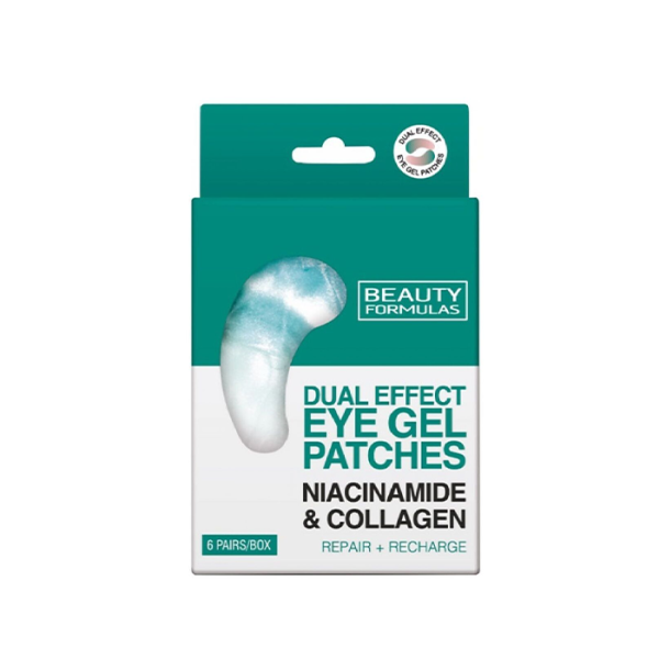 جل لصقات تحت العين بيوتي فورمولاز – Beauty Formulas Gel Eye Patches Double Effect Niacinamide & Collagen