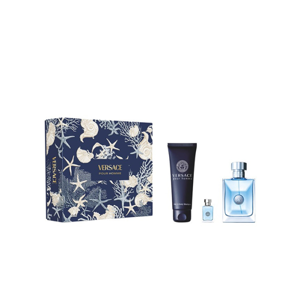 طقم العطور Versace Men’s Pour Homme 3 PCS EDT Gift Set